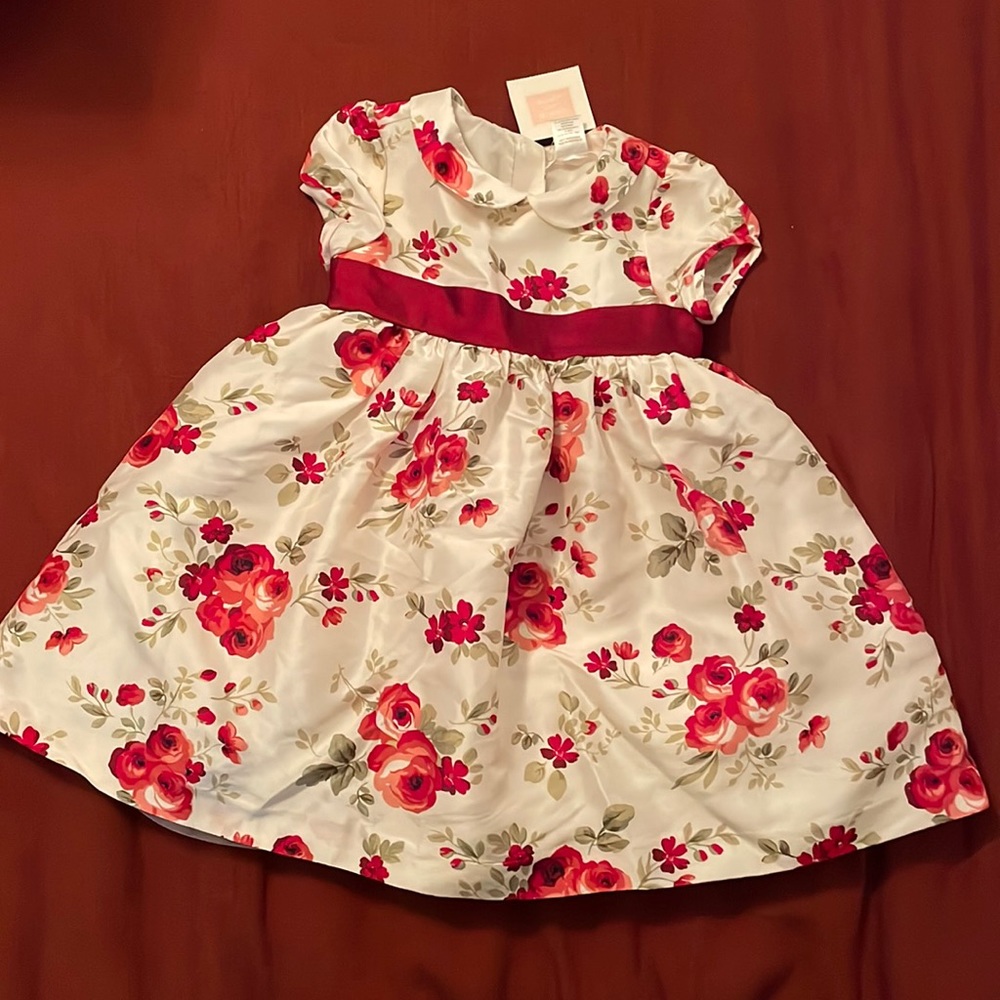 Janie & Jack 18-24mos silk floral dress NWT